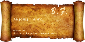 Bajcsy Fanni névjegykártya
